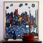 Original Vintage Mid Century Oil Painting from Sweden by G Ekdahl