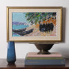 Mid Century Original Coastal Oil Painting Sweden 1970