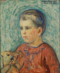 Load image into Gallery viewer, Vintage Art Room Antique Oil Portrait Sweden
