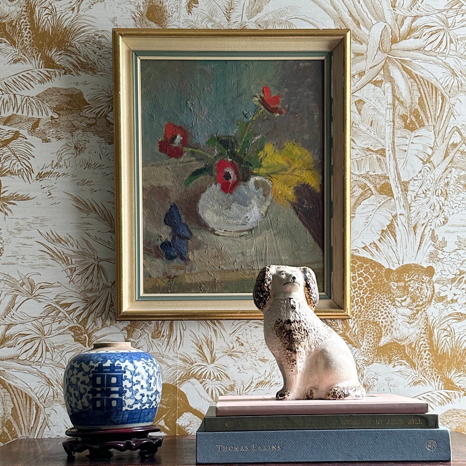 Vintage Still Life Oil Painting by G Fogler From Sweden