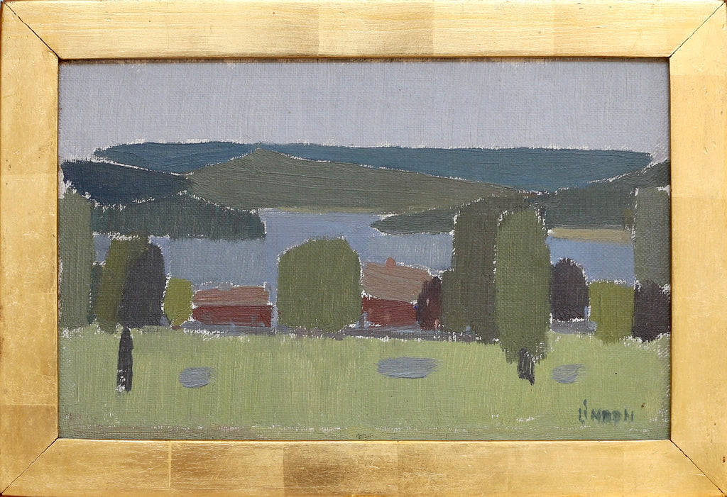 Mid Century Landscape Oil Painting