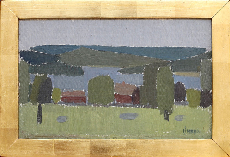 Mid Century Landscape Oil Painting