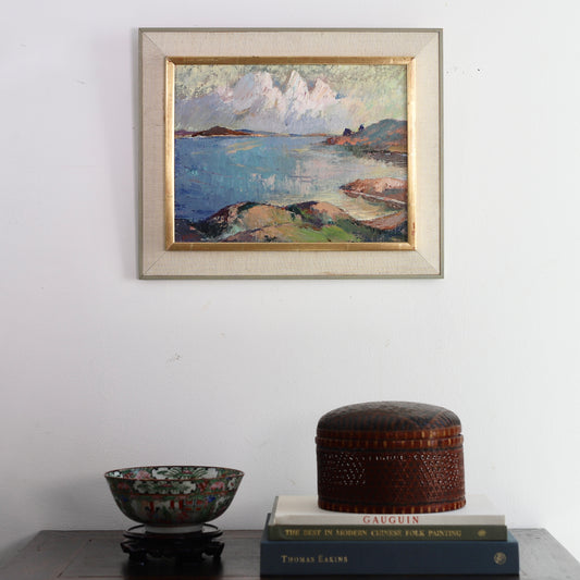 Original Oil Painting Vintage Mid Century From Sweden by G Strom