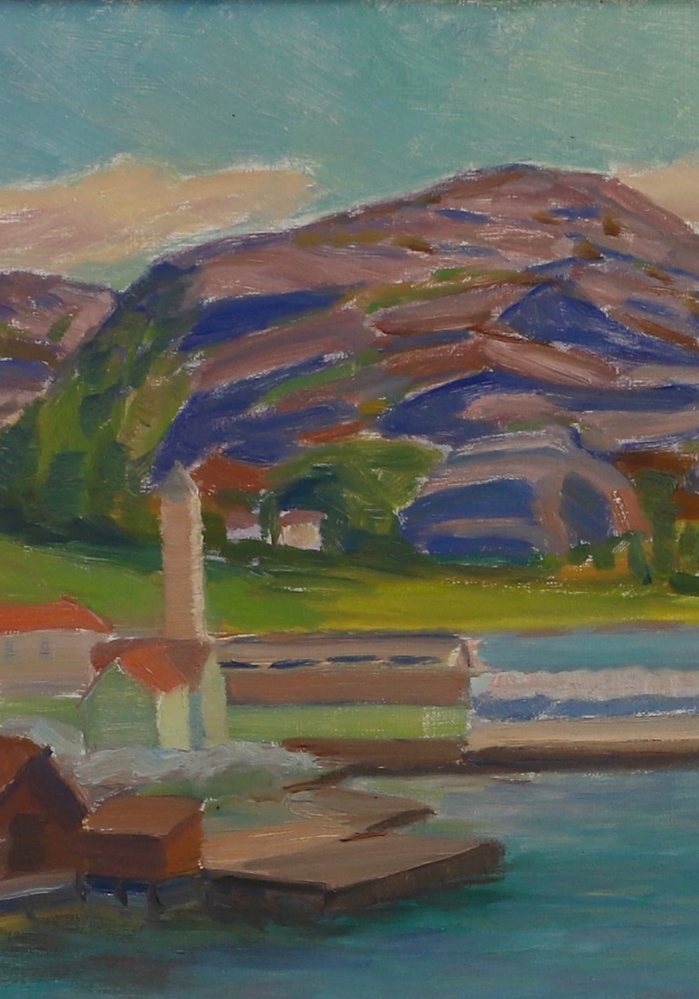 Oil Painting Vintage Mid Century From Sweden By G Hellsing