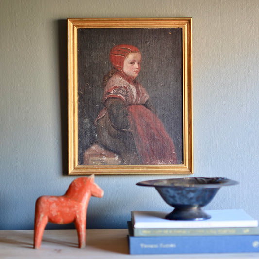 Vintage Art Room  Girl's Portrait Sweden