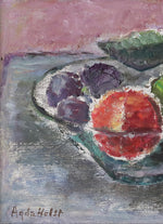 Vintage Mid Century Still Life of Fruit Oil Painting From Sweden