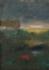 Vintage Art Room Landscape Oil Painting From Sweden by K Nielsen