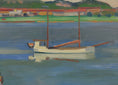 Load image into Gallery viewer, Original Vintage Art Harbor Oil Painting From Sweden
