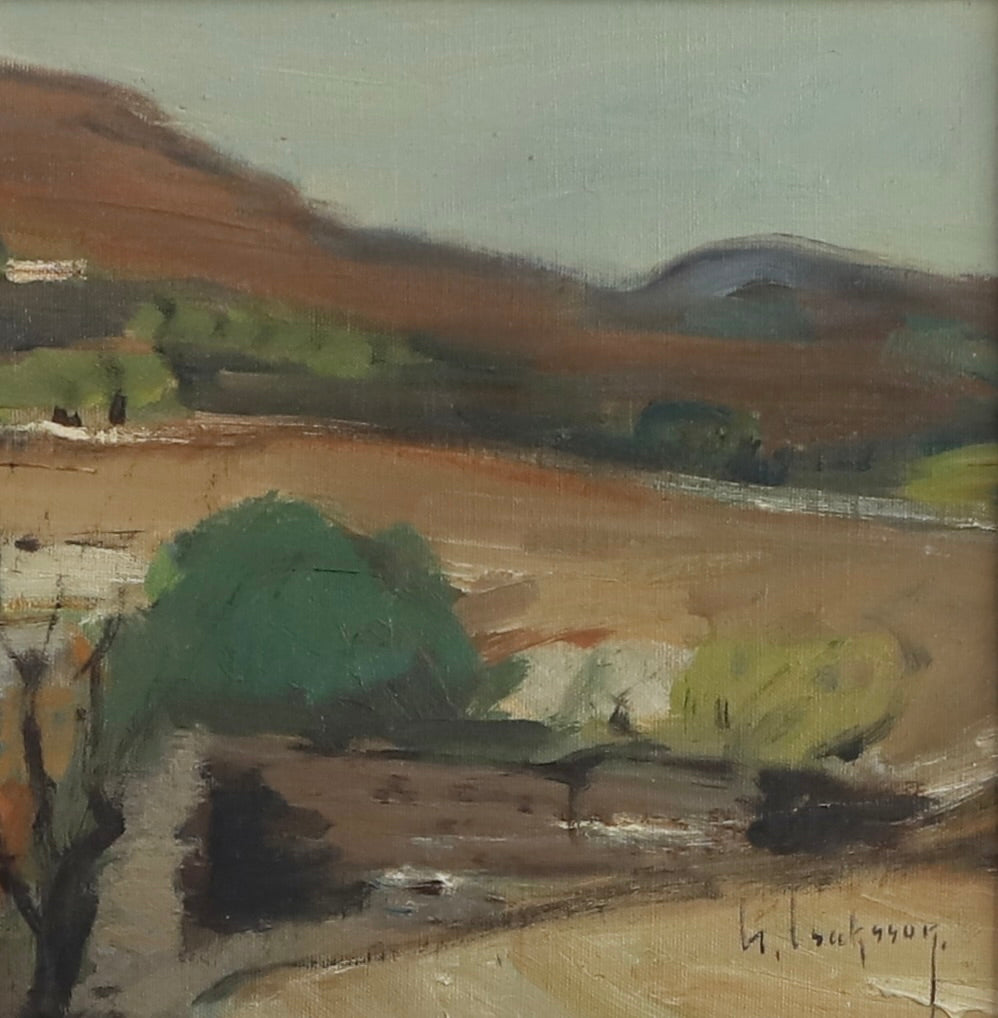 RESERVED Mid Century Oil Painting From Sweden by G Isaksson
