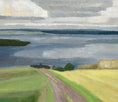 Load image into Gallery viewer, Vintage Art Mid Century Coastal Oil Painting from Sweden
