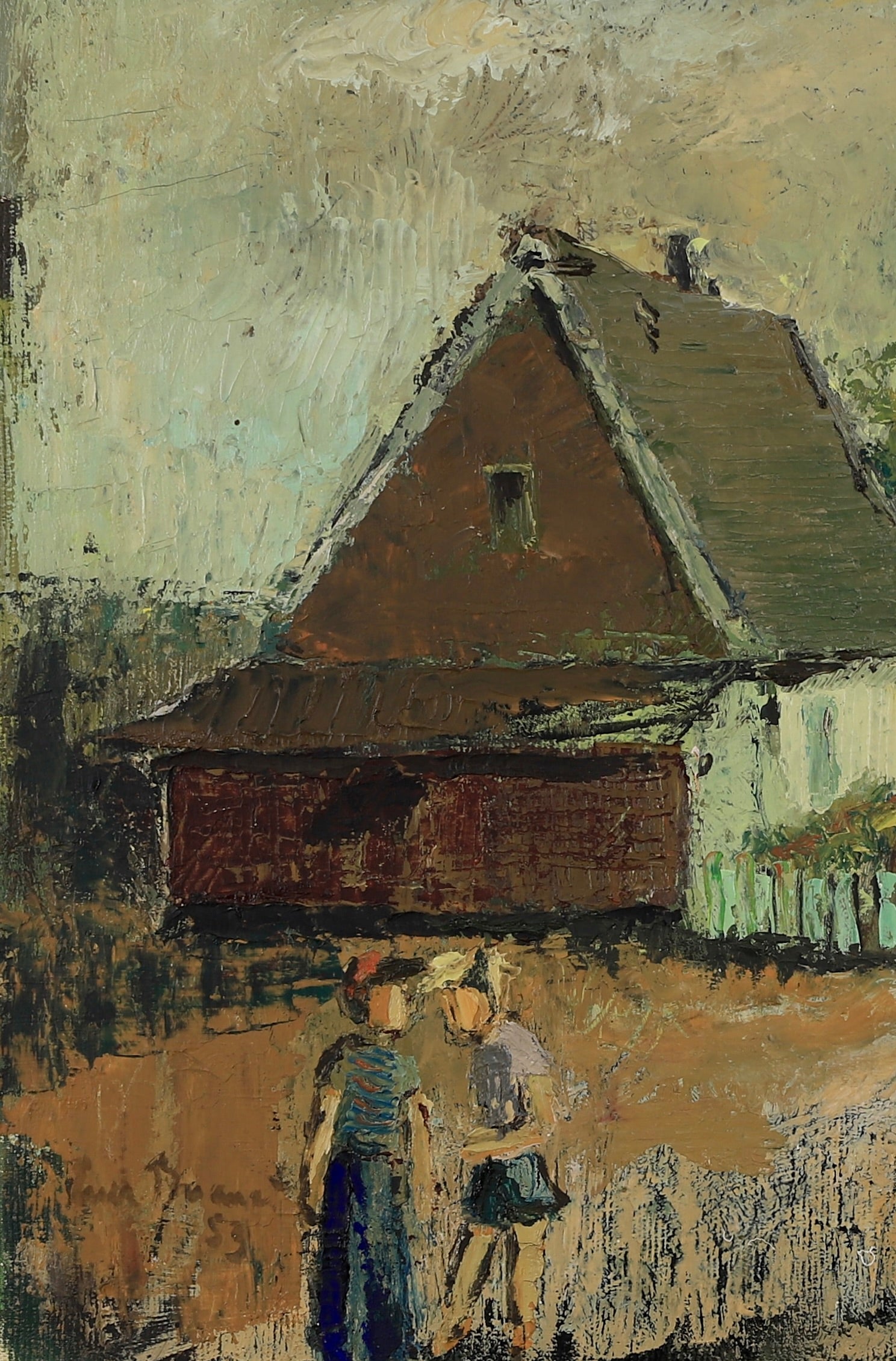 Swedish Vintage Oil Painting From Sweden By E Brandt 1953