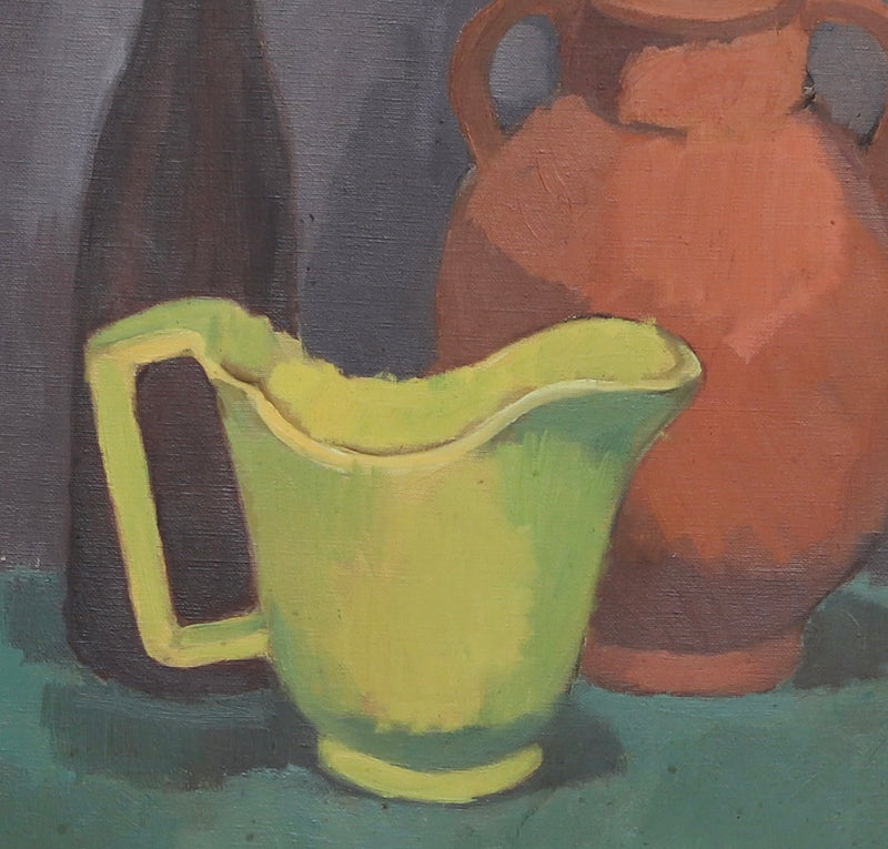 Vintage Oil Painting Kitchen Still Life From Sweden 1939