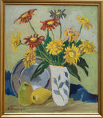 Mid Century Floral Still Life from Sweden 1944