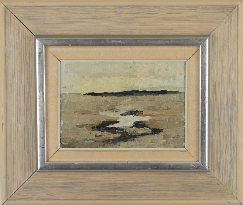 Mid Century Original Coastal Oil Painting From Sweden