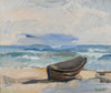 Mid Century Original Coastal Oil Painting From Sweden