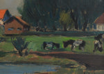 Mid Century Oil Painting From Sweden by G Isaksson