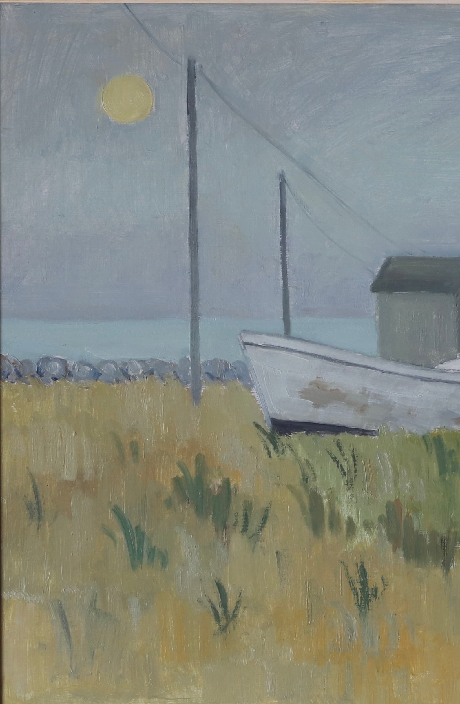 Striking Vintage Coastal Oil Painting From Sweden by A Kruger