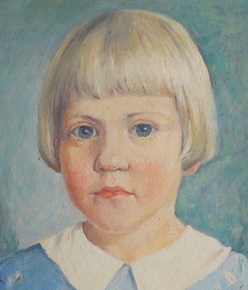 Vintage Original Portrait Oil Painting From Sweden