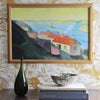 Mid Century Art Coastal Oil Painting from Sweden