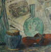 Swedish Mid Century Vintage Art Still Life Oil Painting