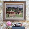 Mid Century Original Vintage Farmhouse Oil Painting from Sweden