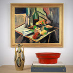 Vintage Art Room Oil Painting Kitchen Still Life From Sweden