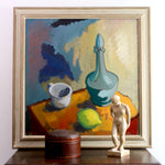 Vintage Mid Century Swedish Art Still Life Oil Painting