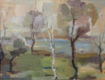 Mid Century Original Landscape Oil Painting From Sweden