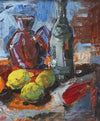 Mid Century Original Still Life Oil Painting From Sweden