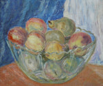 Vintage Mid Century Still Life of Fruit Oil Painting From Sweden