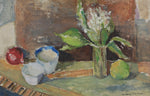 Swedish Vintage Mid Century Art Still Life Oil Painting