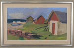 Vintage Coastal Painting by T Nilsson from Sweden