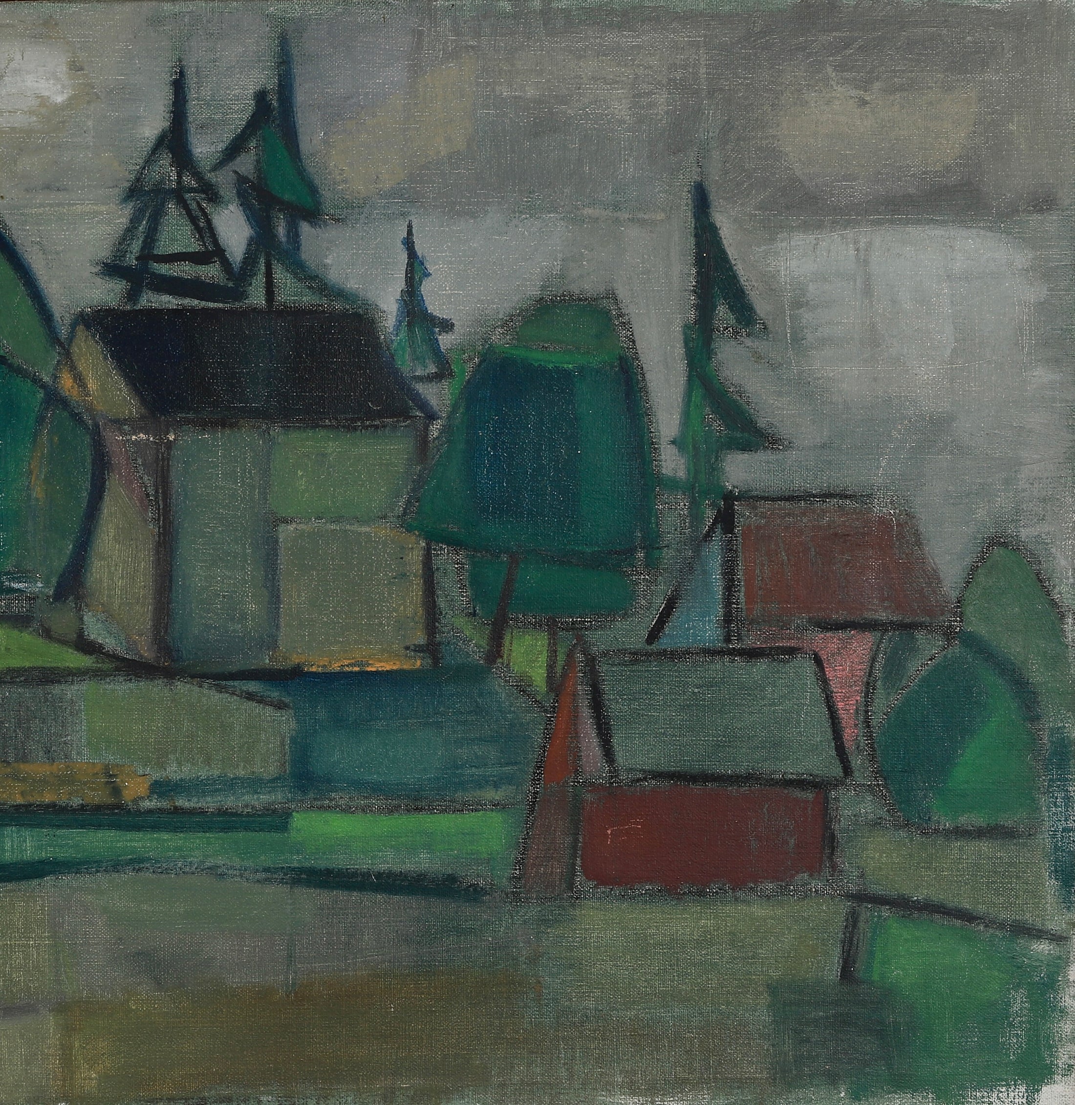 Vintage Art Landscape Oil Painting From Sweden
