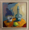 Vintage Mid Century Swedish Art Still Life Oil Painting