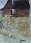 Vintage Farmhouse Oil Painting From Sweden by J Bören