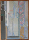 Load image into Gallery viewer, Mid Century Abstract Oil Painting By S Sahlberg Sweden 1954
