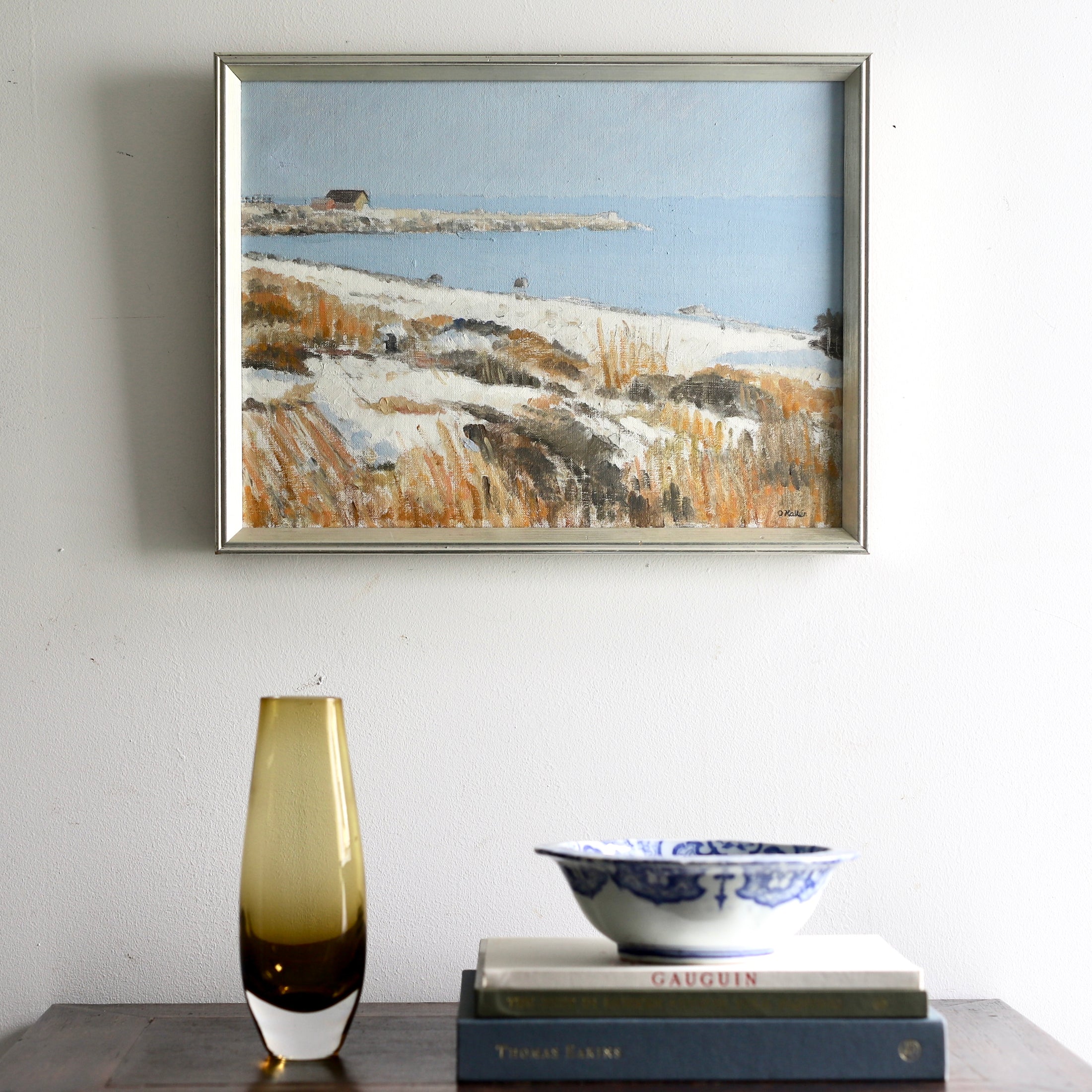 Vintage Original Oil Painting By O Hallén Sweden
