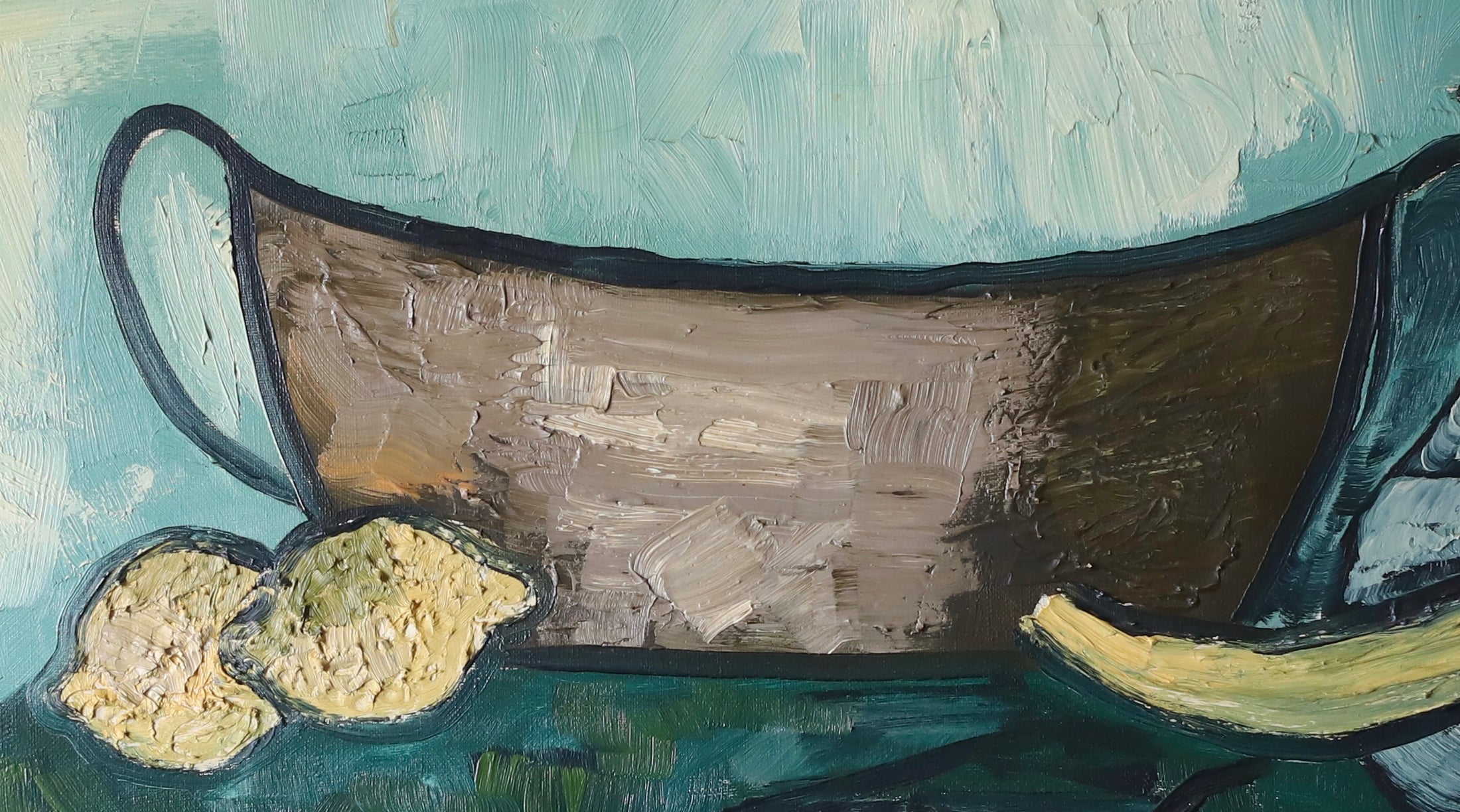 Vintage Mid Century Swedish Art Still Life Oil Painting