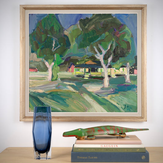 Vintage Art Original Oil Painting by G Jonn From Sweden 1956