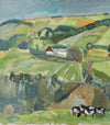 Vintage Art Room Original Oil Painting of Cows From Sweden