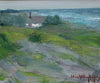 Mid Century Original Coastal Oil Painting From Sweden