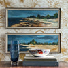 Vintage Art Room Original Pair of Coastal Oil Paintings from Sweden