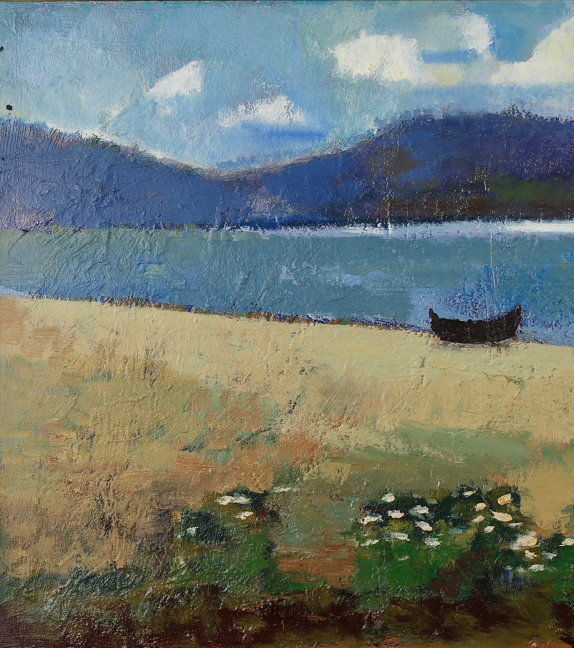 Mid Century Original Landscape Oil Painting From Sweden