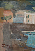 Load image into Gallery viewer, Vintage Art Mid Century Coastal Oil Painting from Sweden
