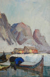 Mid Century Original Oil Painting From Sweden by K Norman