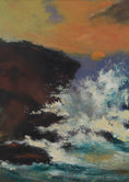 Load image into Gallery viewer, Vintage Coastal Painting by from Sweden by E Larsson 1958
