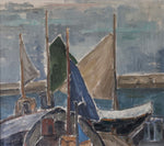 Mid Century Coastal Oil Painting from Sweden