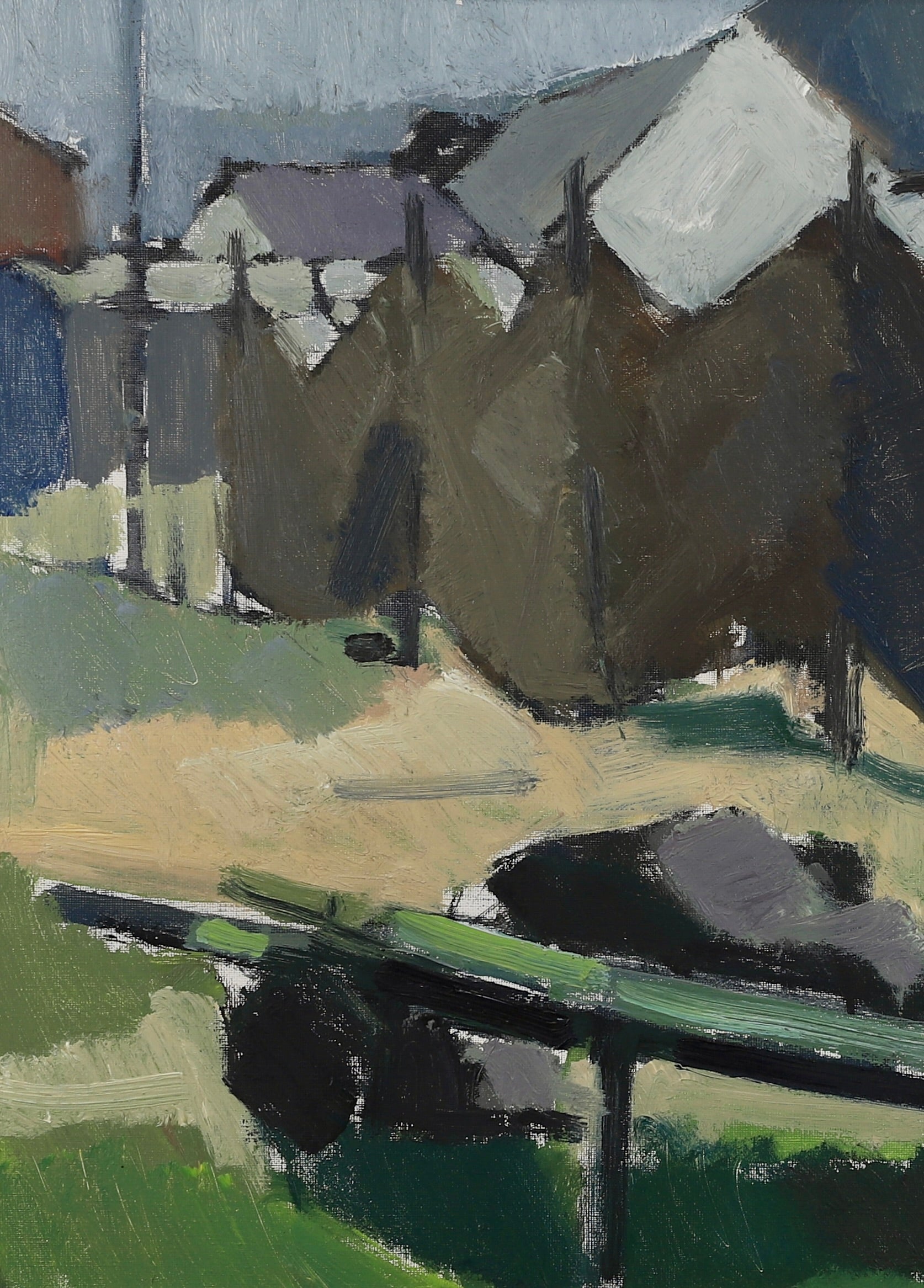 Original Oil Painting Vintage Mid Century By B Hillgrund Sweden