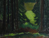 Mid Century Vintage Landscape Oil Painting From Sweden