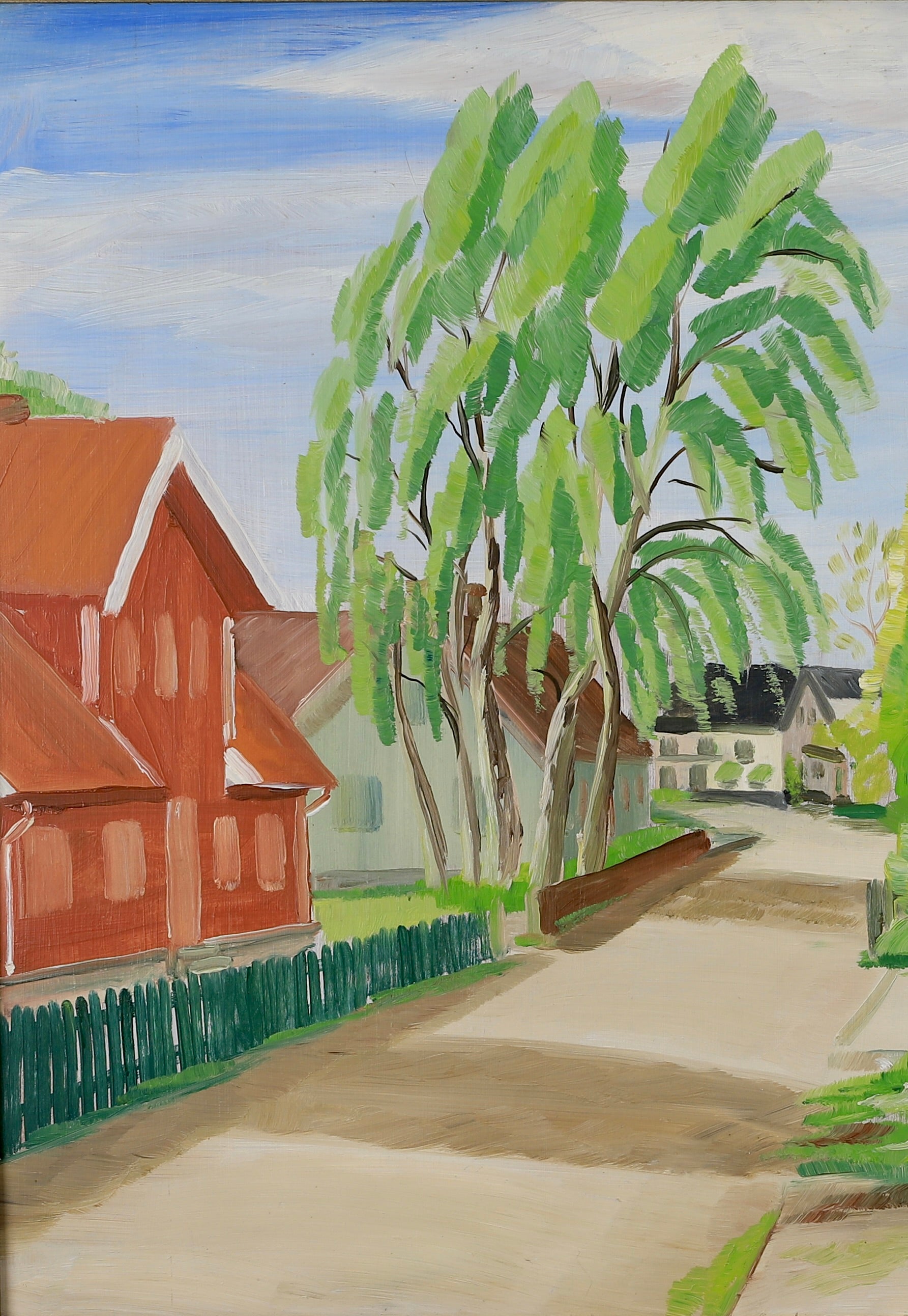 Mid Century Original Vintage Landscape Oil Painting from Sweden